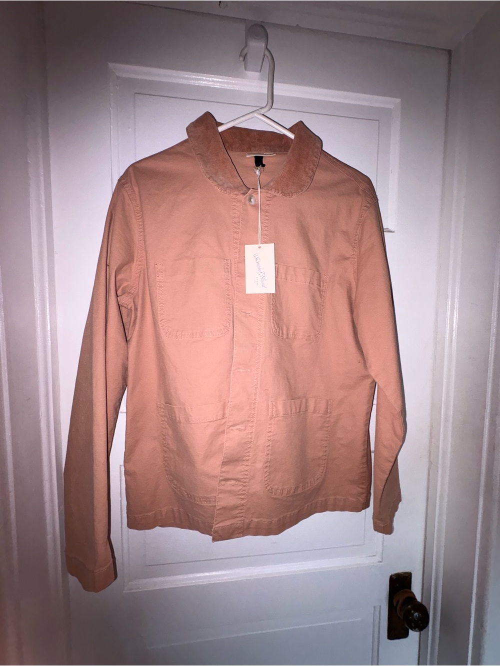 Universal Thread Peach Utility Jacket/Over Shirt with Corduroy Collar